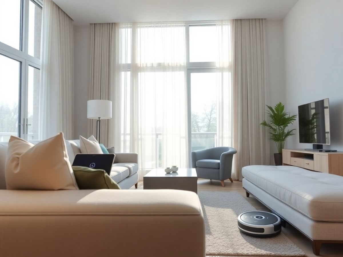 Design interior inteligent, cu tehnologie modernă.