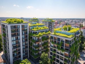 Arhitectura Smart 19 Clădiri moderne verzi, inovatoare, peisaj urban românesc.